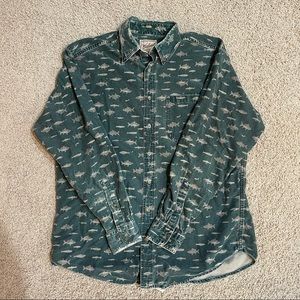 Woolrich Rugged Outdoor XL Button Down Fishing Shirt